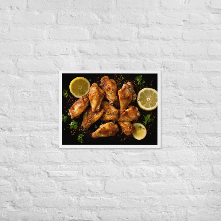 Lemon Pepper Wings Framed poster 🤤 from Yumify.AI