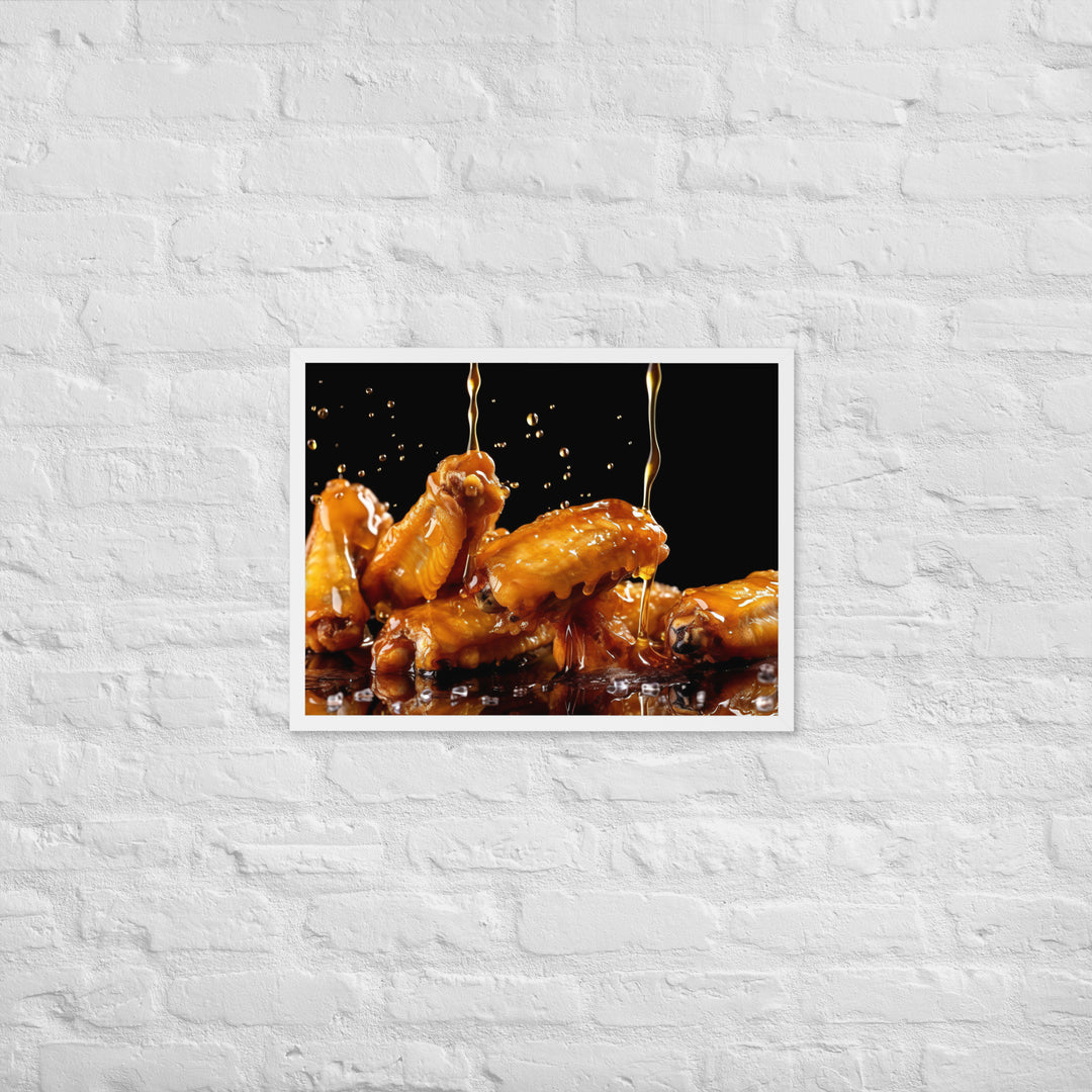 Honey Mustard Wings Framed poster 🤤 from Yumify.AI