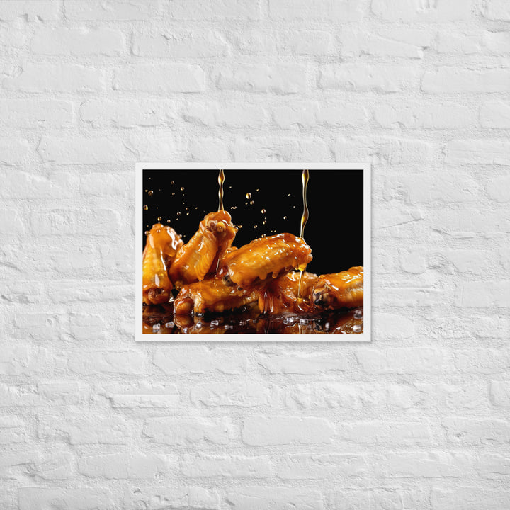 Honey Mustard Wings Framed poster 🤤 from Yumify.AI