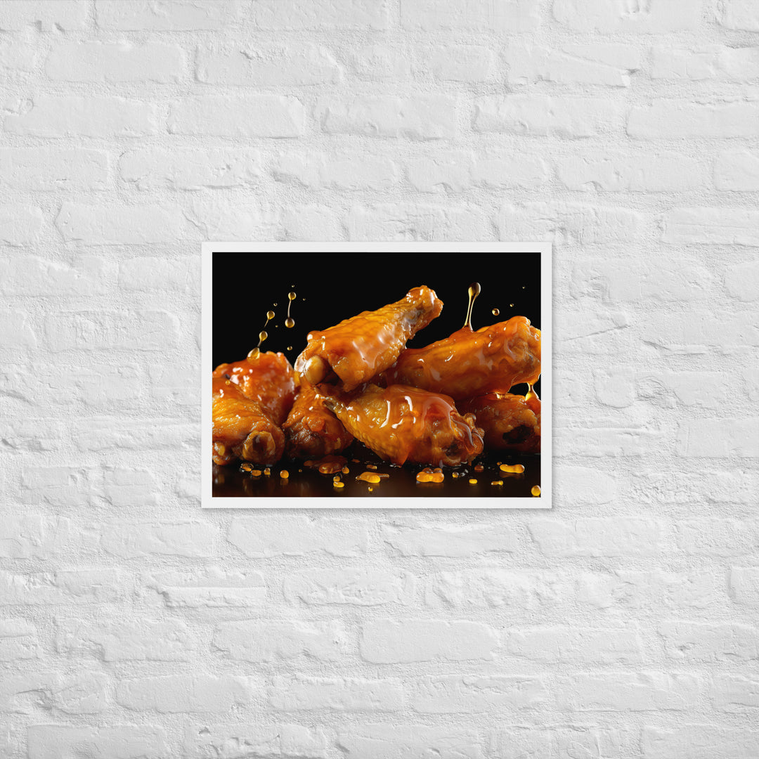 Honey Mustard Wings Framed poster 🤤 from Yumify.AI