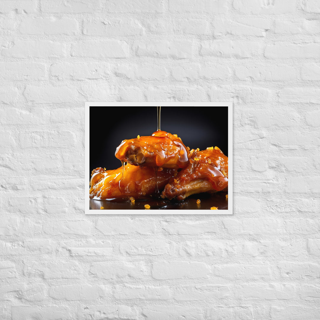 Honey Mustard Wings Framed poster 🤤 from Yumify.AI