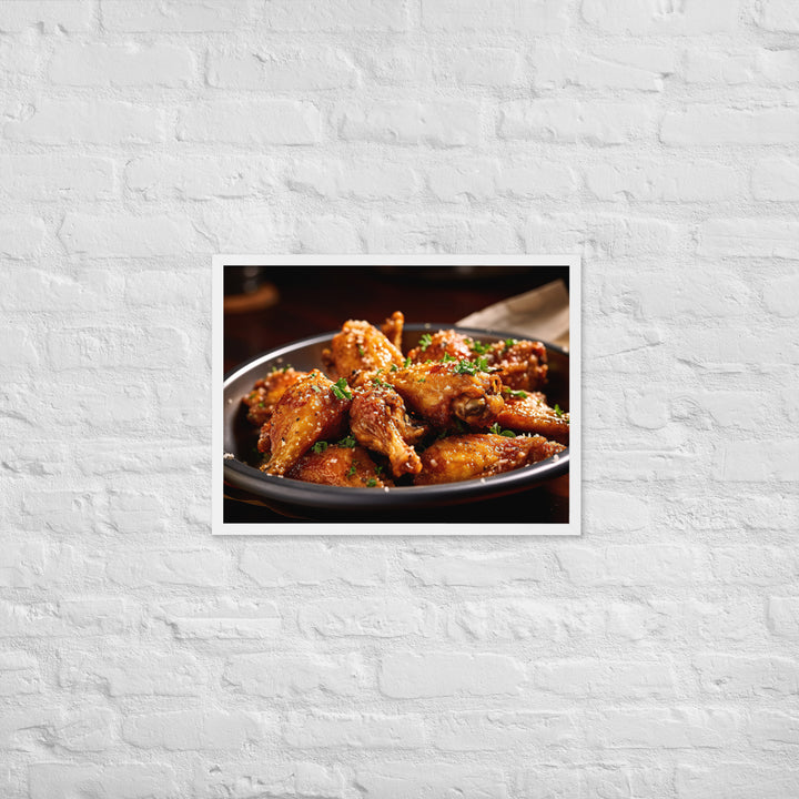 Garlic Parmesan Wings Framed poster 🤤 from Yumify.AI