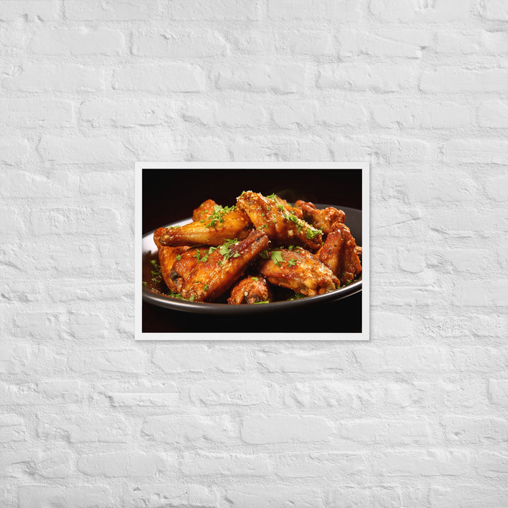 Garlic Parmesan Wings Framed poster 🤤 from Yumify.AI