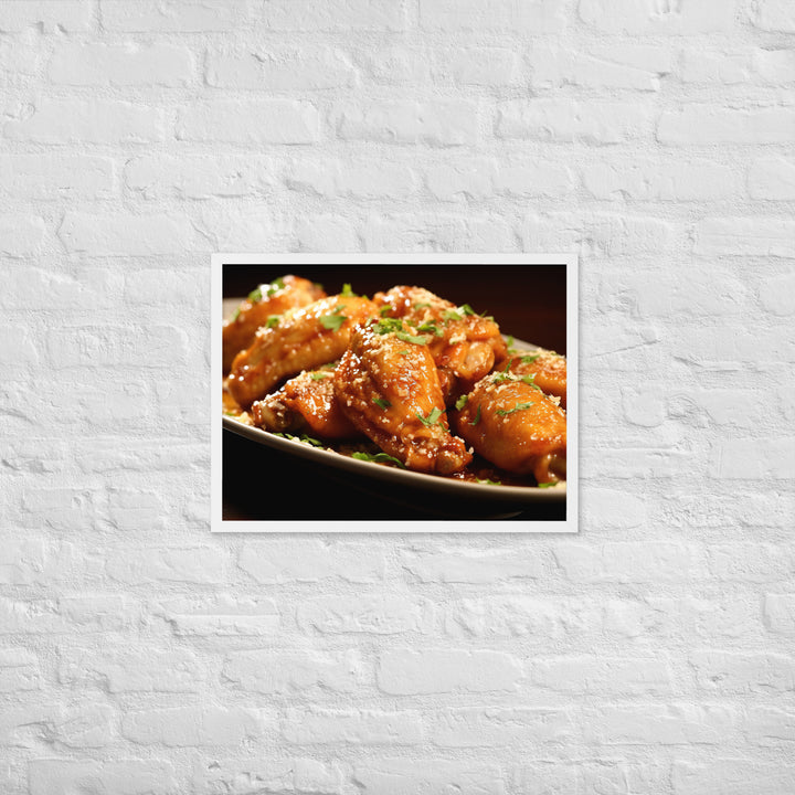 Garlic Parmesan Wings Framed poster 🤤 from Yumify.AI