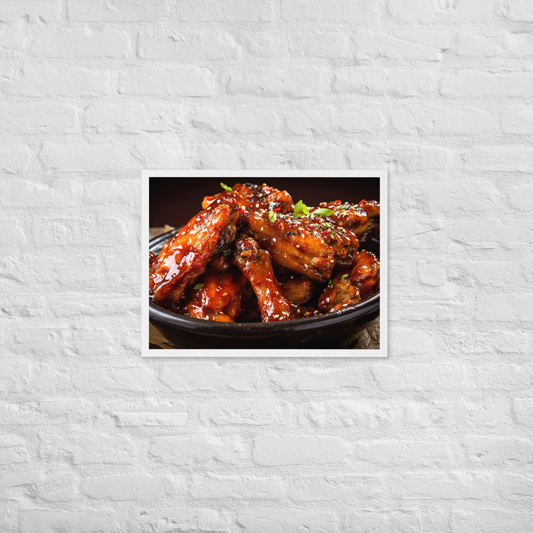 BBQ Wings Framed poster 🤤 from Yumify.AI