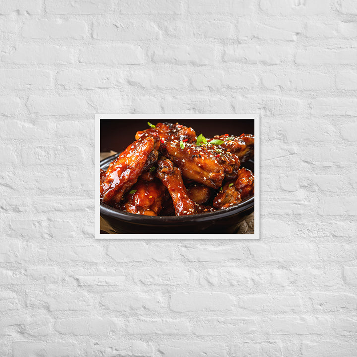 BBQ Wings Framed poster 🤤 from Yumify.AI