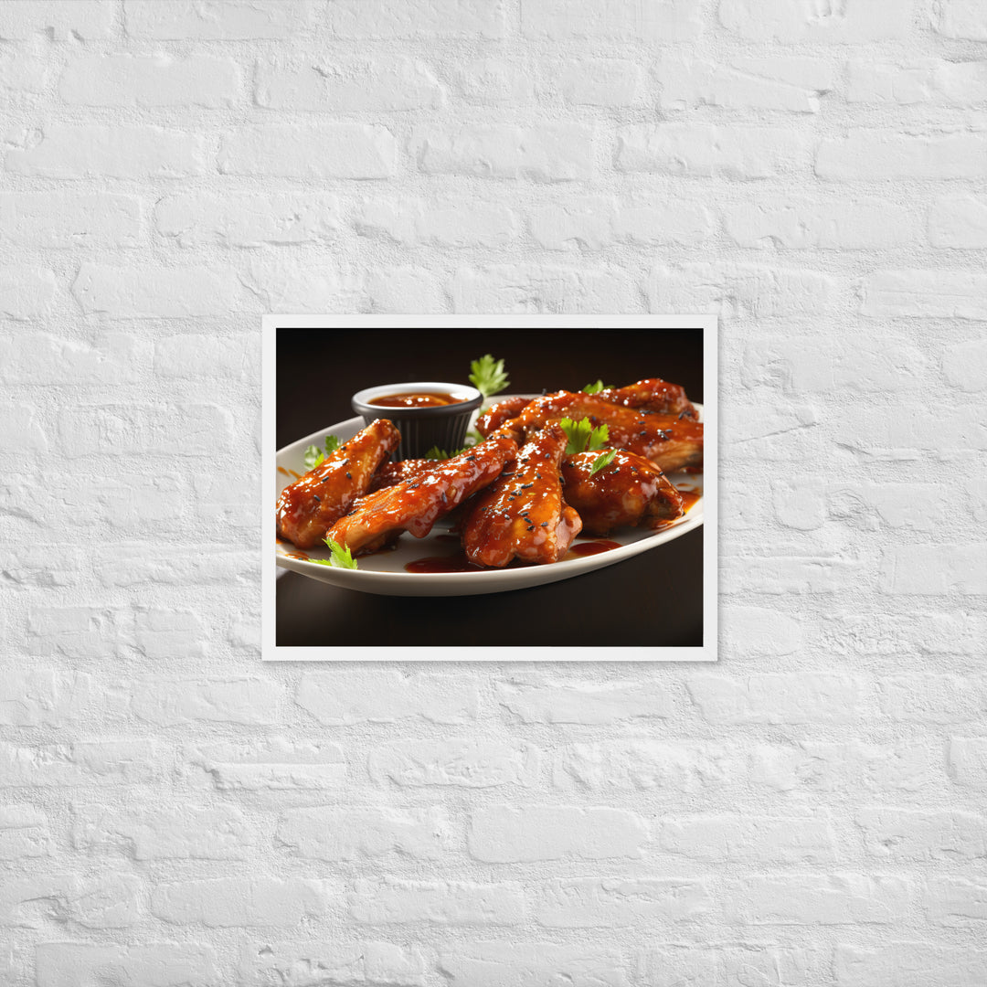 BBQ Wings Framed poster 🤤 from Yumify.AI