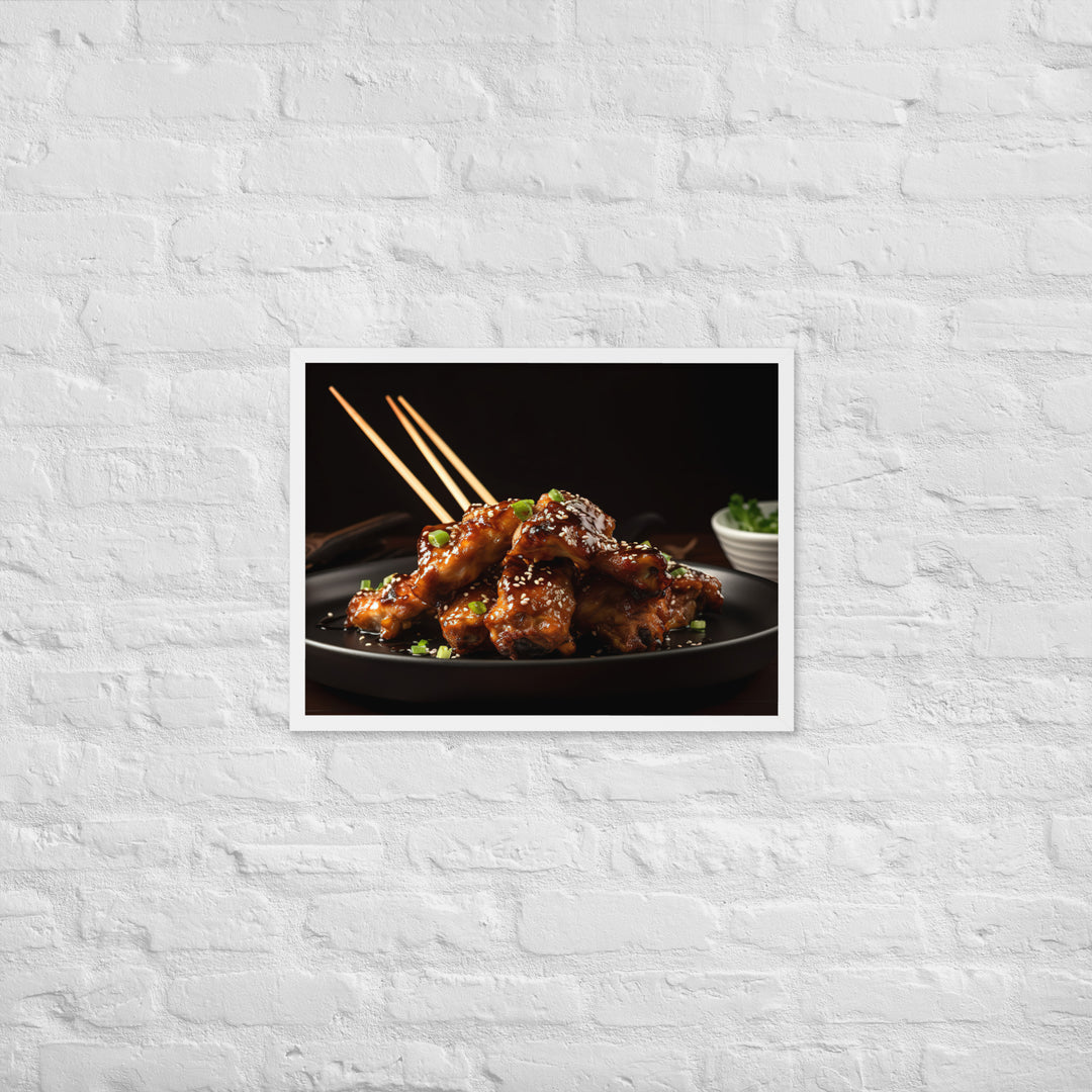 Teriyaki Wings Framed poster 🤤 from Yumify.AI