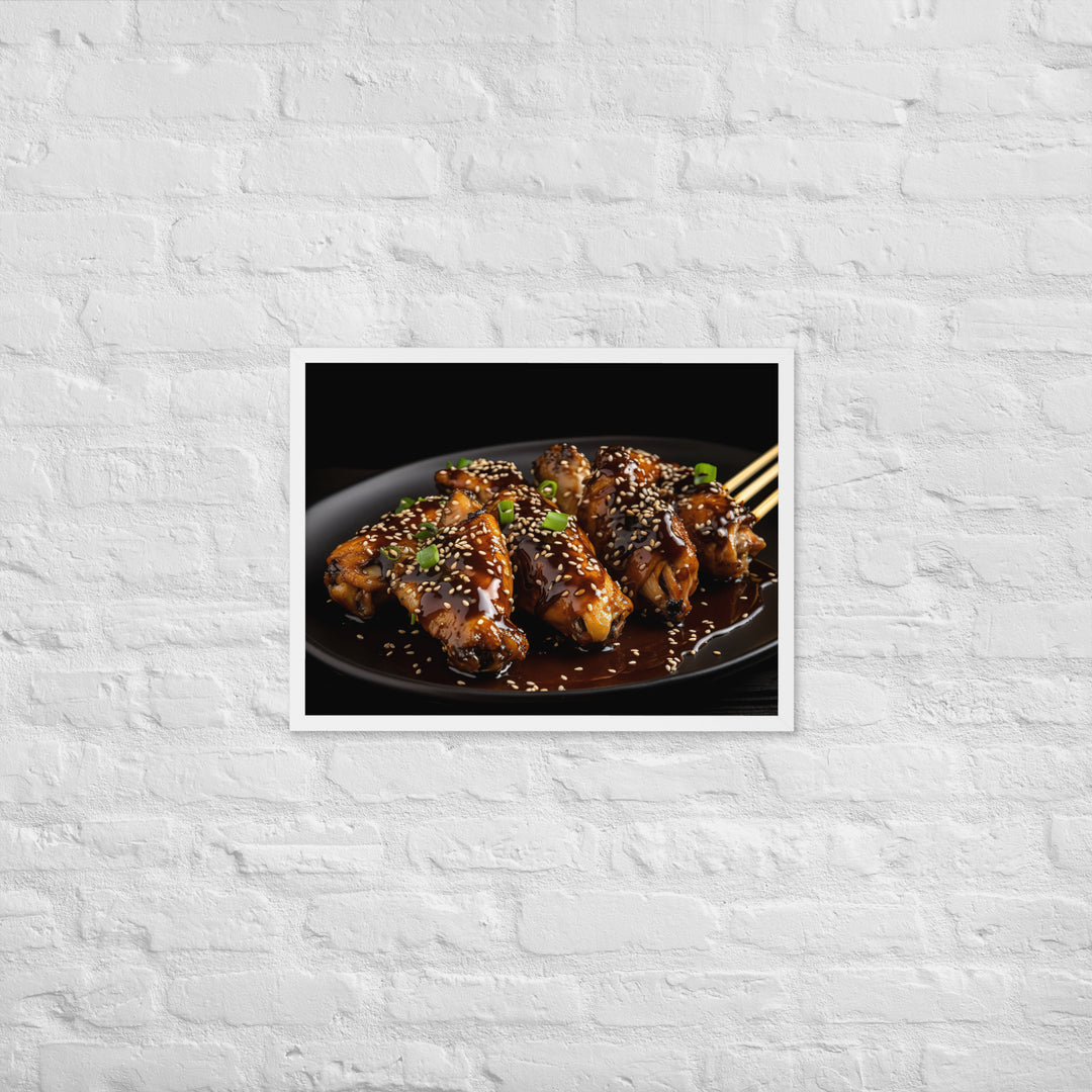 Teriyaki Wings Framed poster 🤤 from Yumify.AI