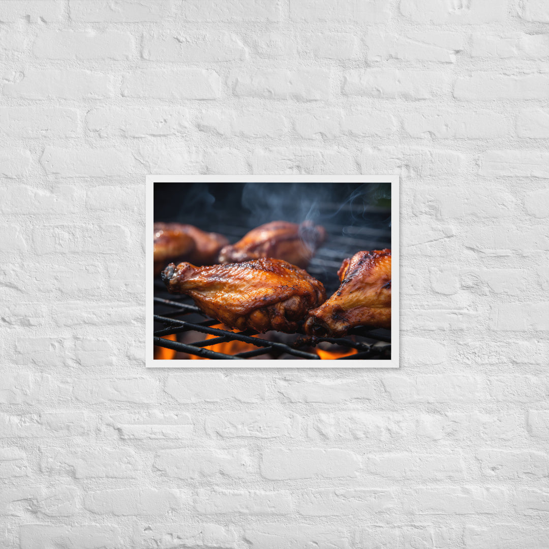 BBQ Wings Framed poster 🤤 from Yumify.AI