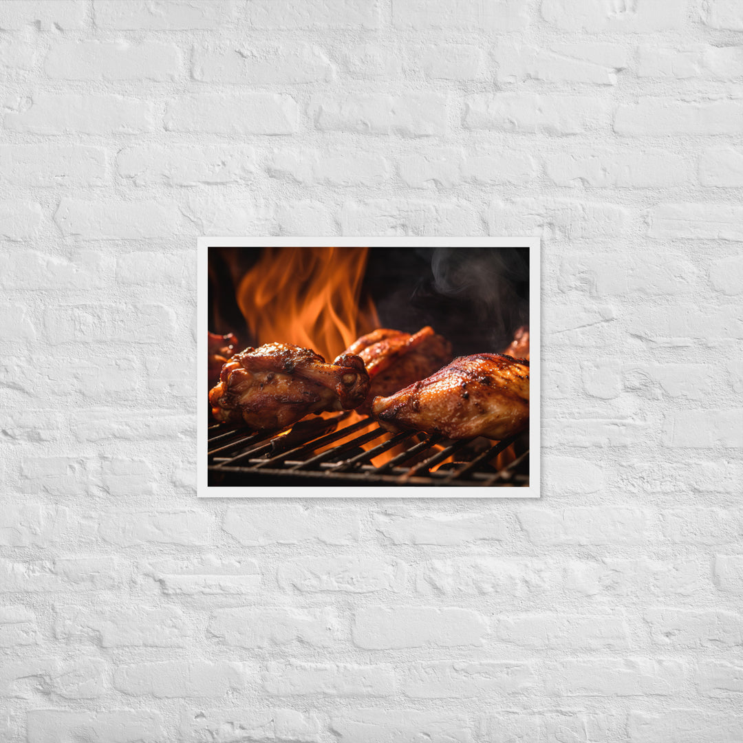 BBQ Wings Framed poster 🤤 from Yumify.AI