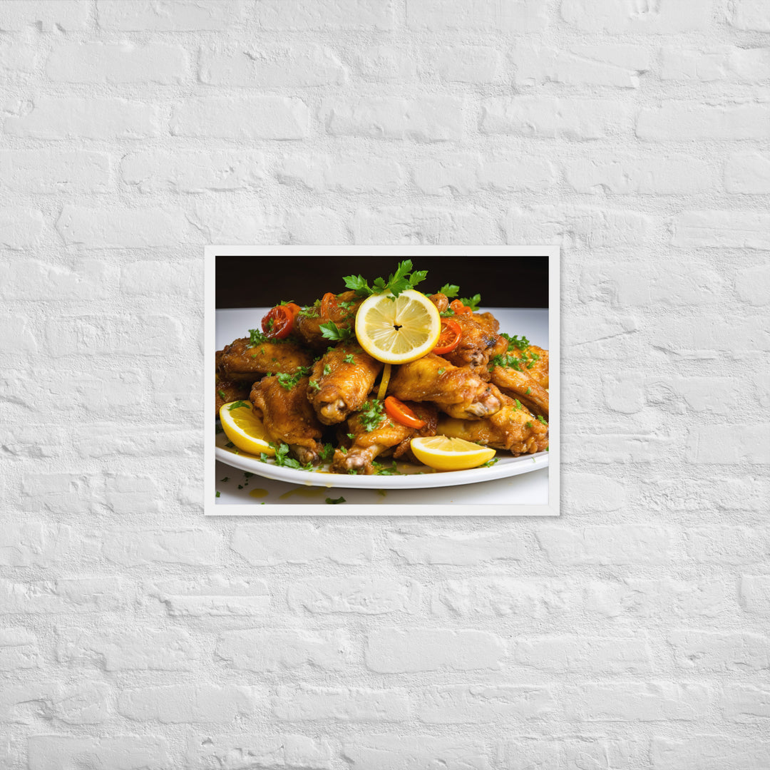 Honey Mustard Wings Framed poster 🤤 from Yumify.AI