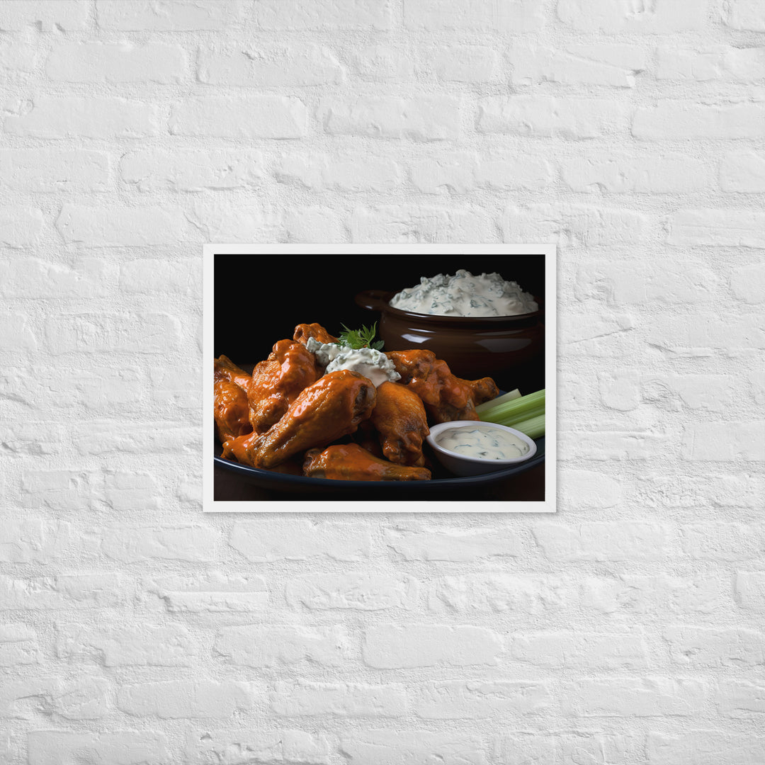 Buffalo Wings Framed poster 🤤 from Yumify.AI