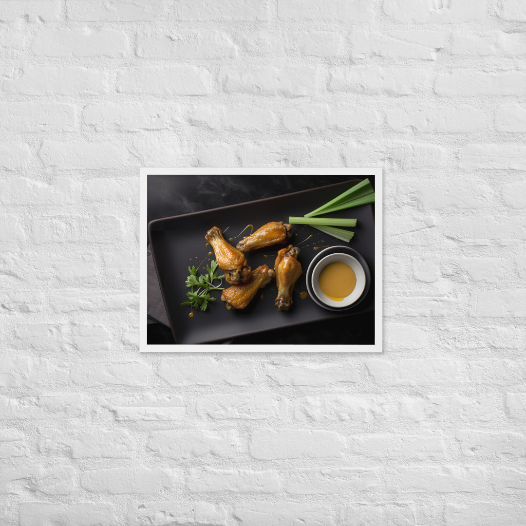 Honey Mustard Wings Framed poster 🤤 from Yumify.AI