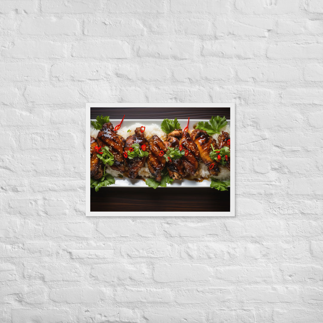 Teriyaki Wings Framed poster 🤤 from Yumify.AI