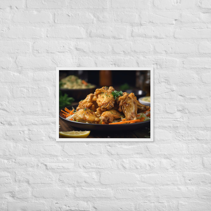 Lemon Pepper Wings Framed poster 🤤 from Yumify.AI