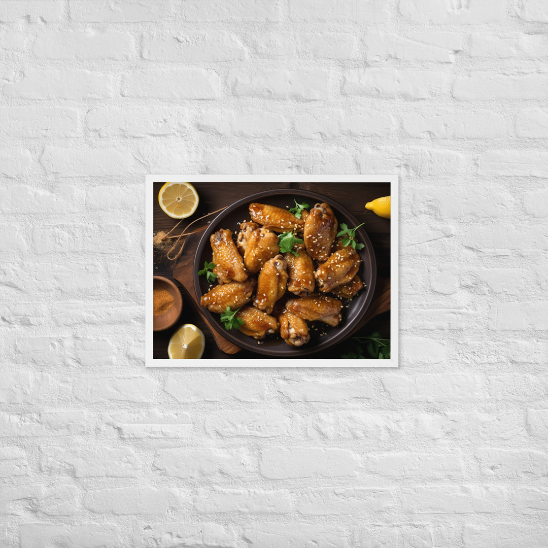 Honey Mustard Wings Framed poster 🤤 from Yumify.AI