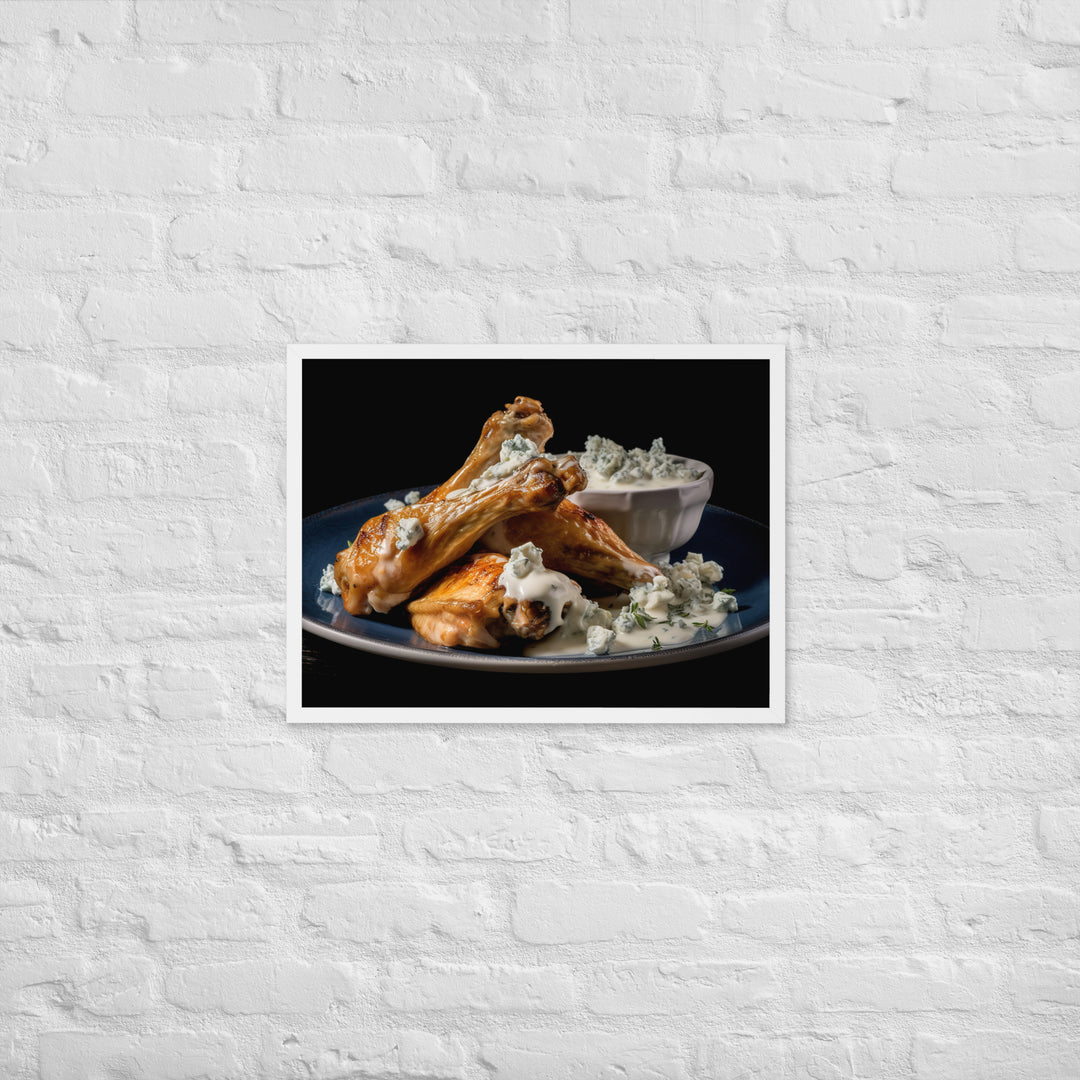 Garlic Parmesan Wings Framed poster 🤤 from Yumify.AI