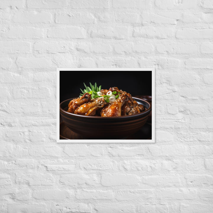 Teriyaki Wings Framed poster 🤤 from Yumify.AI