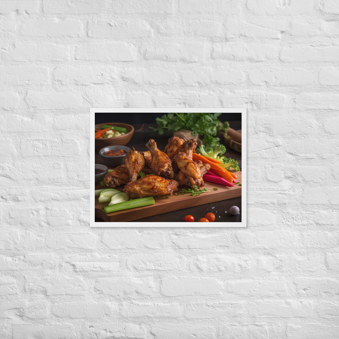 BBQ Wings Framed poster 🤤 from Yumify.AI