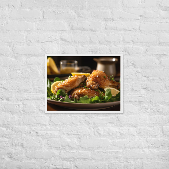 Lemon Pepper Wings Framed poster 🤤 from Yumify.AI