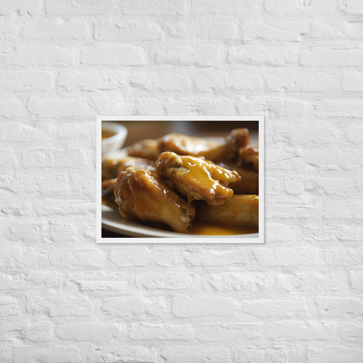 Honey Mustard Wings Framed poster 🤤 from Yumify.AI