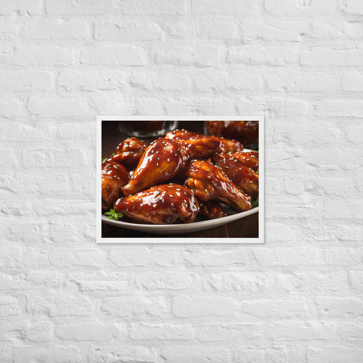 BBQ Wings Framed poster 🤤 from Yumify.AI