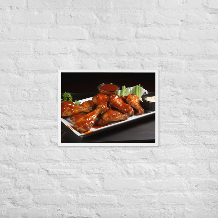 BBQ Wings Framed poster 🤤 from Yumify.AI