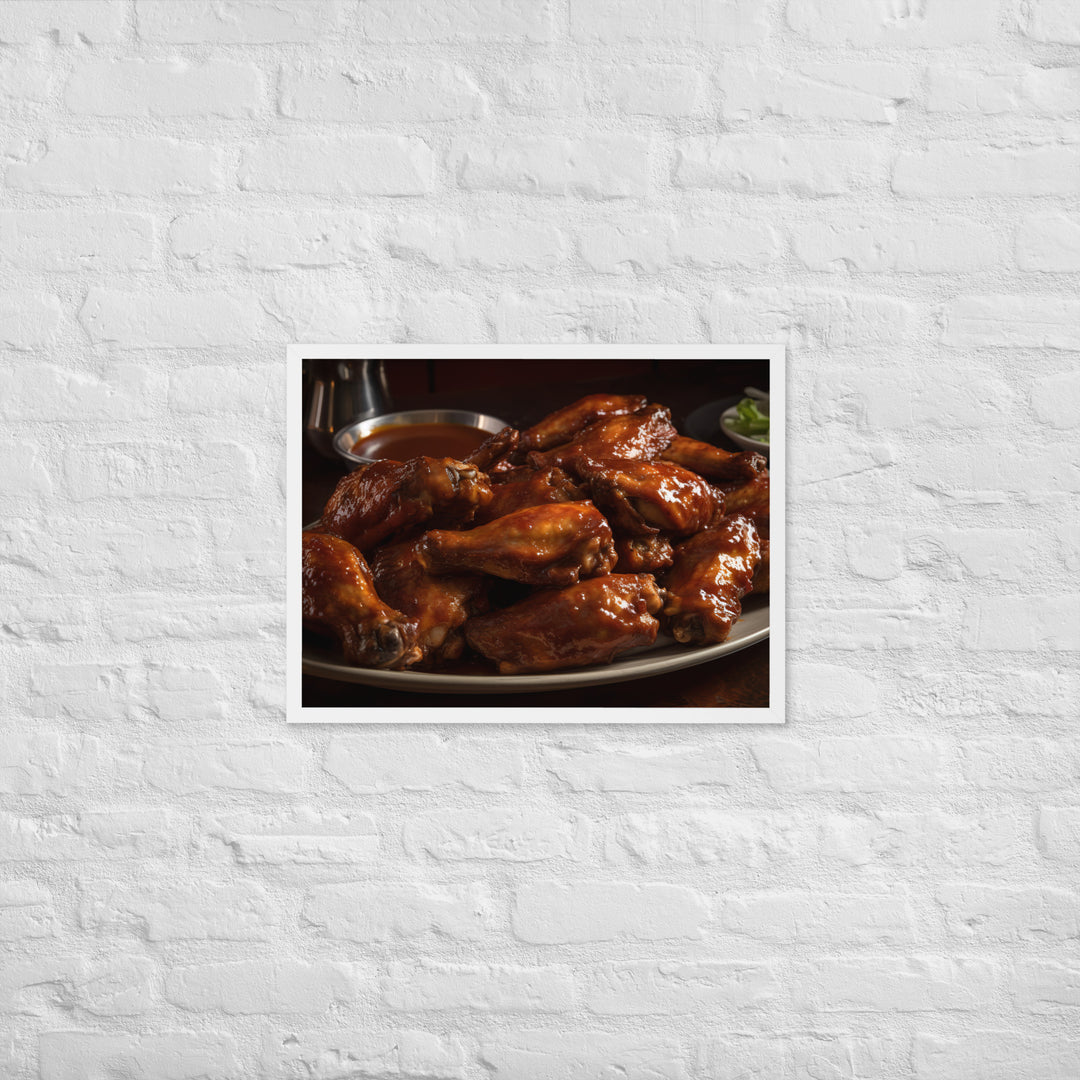 BBQ Wings Framed poster 🤤 from Yumify.AI