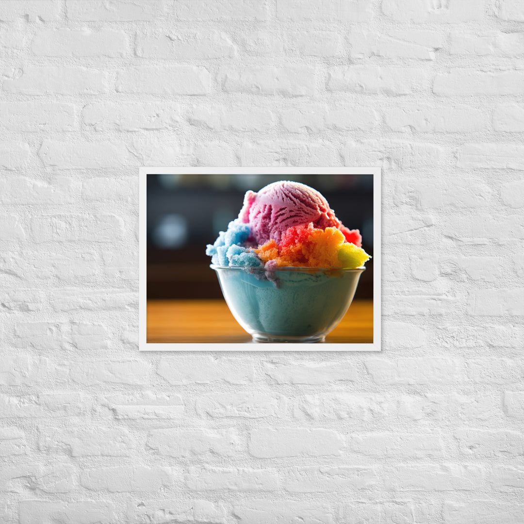 Shave Ice Framed poster 🤤 from Yumify.AI