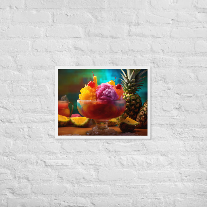 Shave Ice Framed poster 🤤 from Yumify.AI