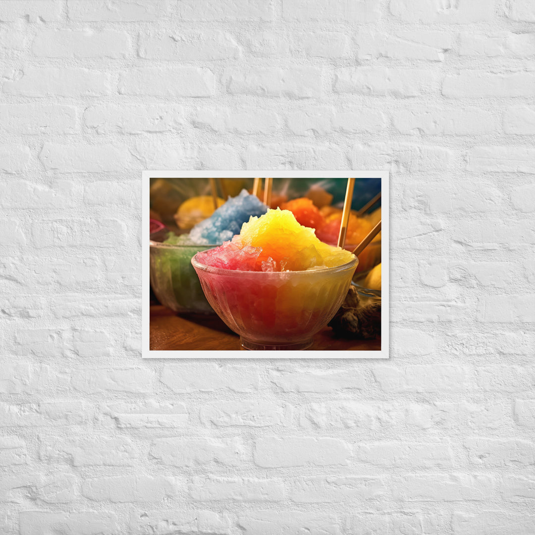 Shave Ice Framed poster 🤤 from Yumify.AI