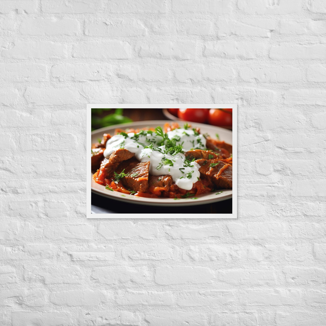 Iskender Kebab Framed poster 🤤 from Yumify.AI