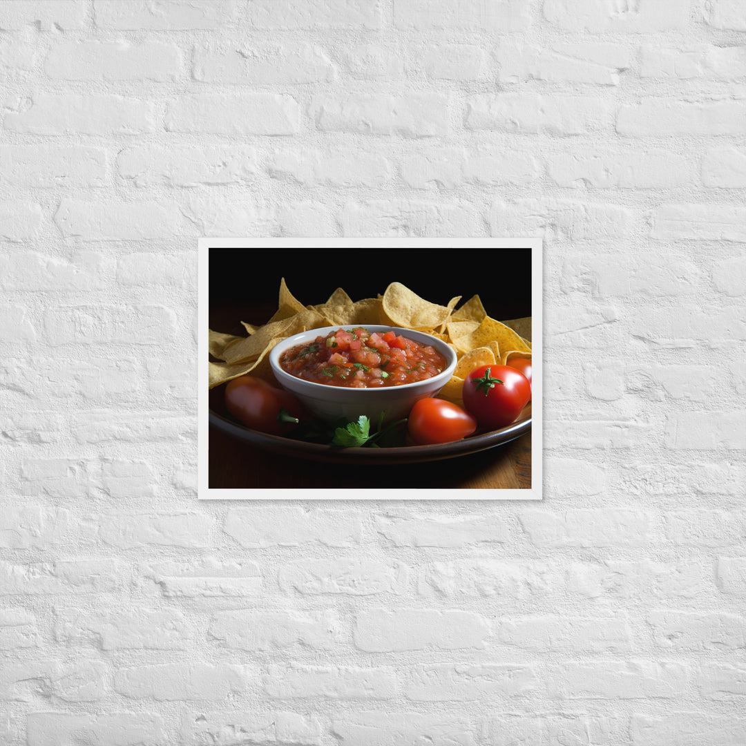 Zesty Chips and Salsa Framed poster 🤤 from Yumify.AI