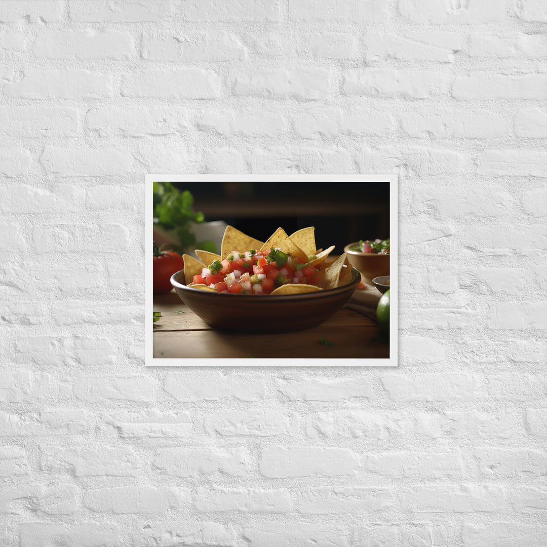 Fresh and Tangy Chips and Salsa Framed poster 🤤 from Yumify.AI