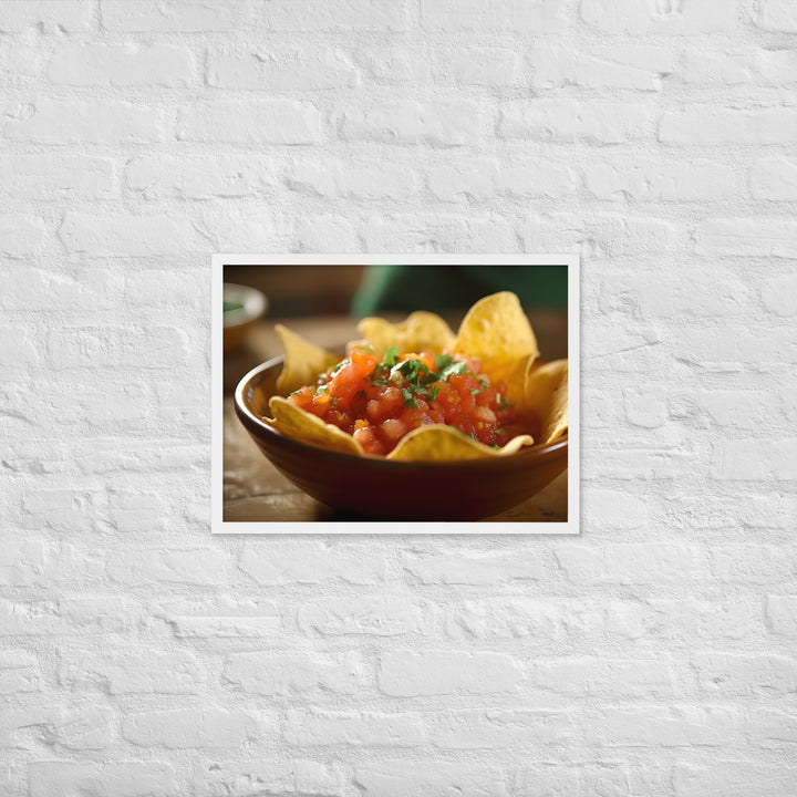 Fresh and Tangy Chips and Salsa Framed poster 🤤 from Yumify.AI