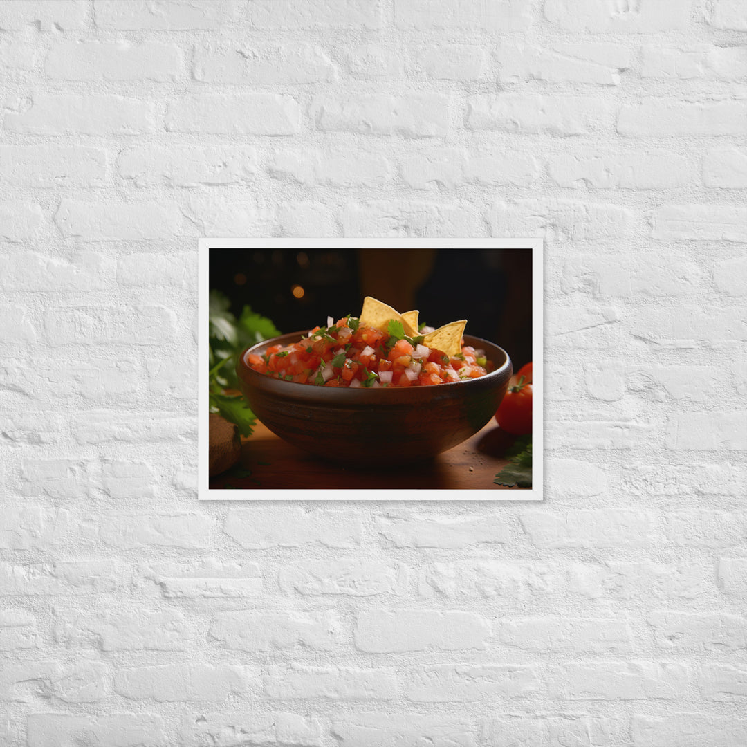 Crispy Chips and Fiery Salsa Framed poster 🤤 from Yumify.AI