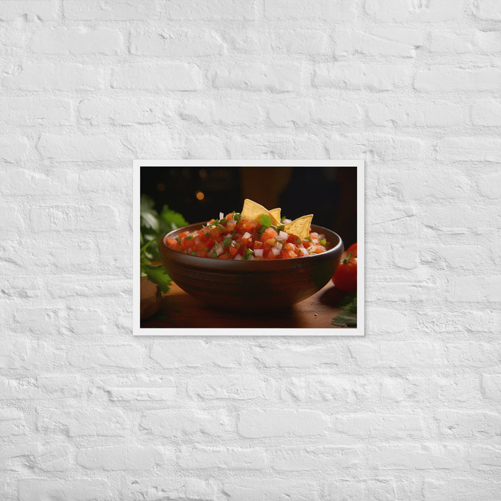 Crispy Chips and Fiery Salsa Framed poster 🤤 from Yumify.AI