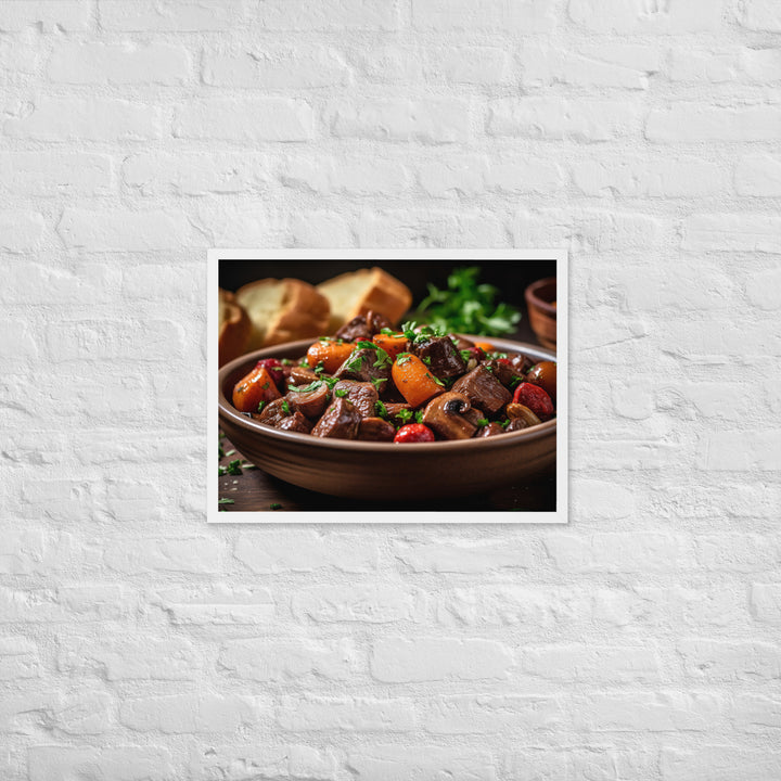 Beef Bourguignon Framed poster 🤤 from Yumify.AI