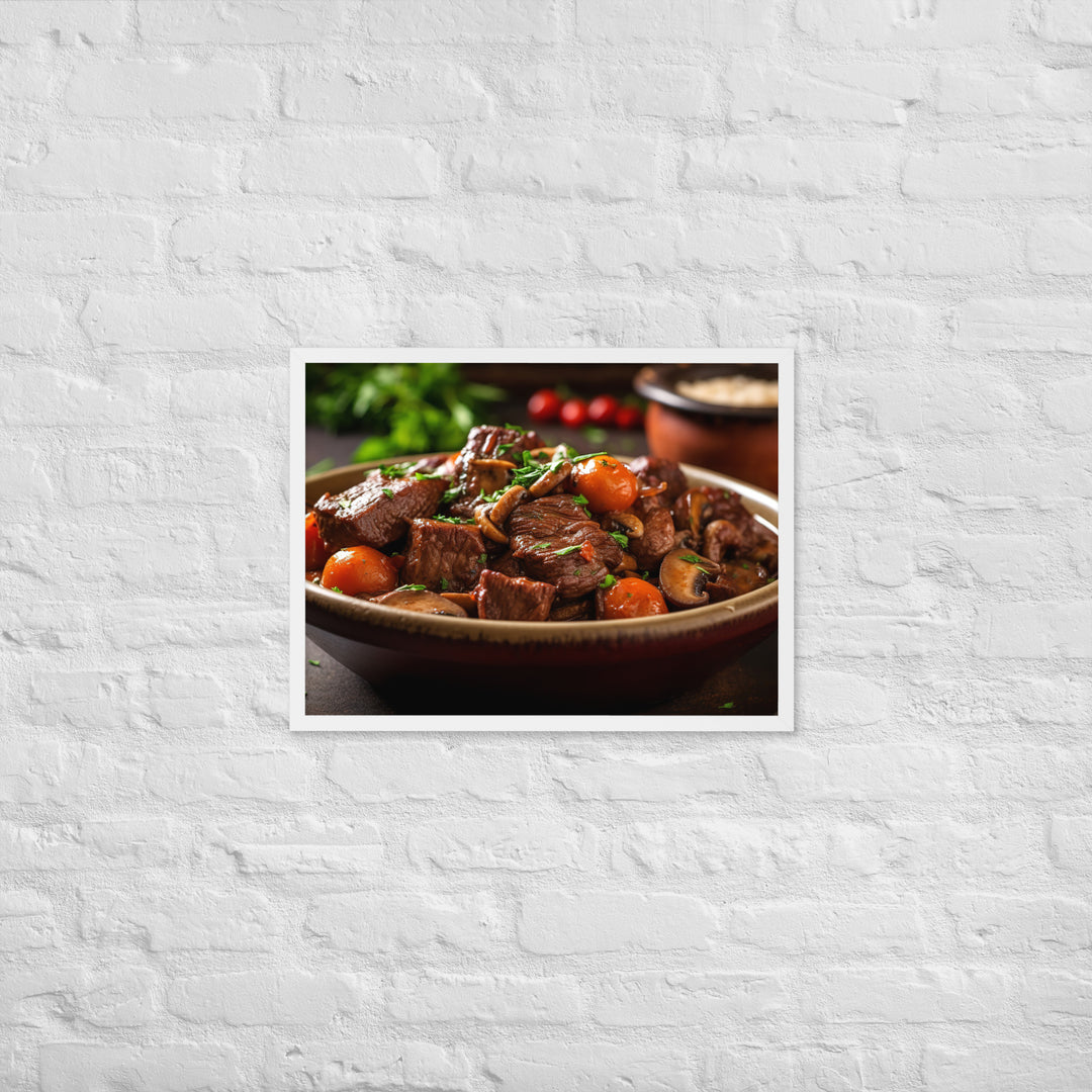 Beef Bourguignon Framed poster 🤤 from Yumify.AI