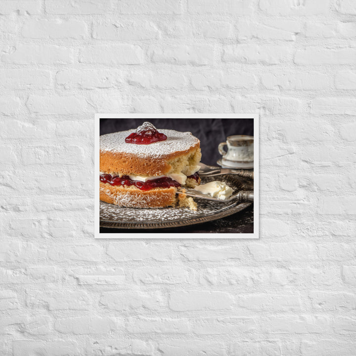 Victoria Sponge Cake Framed poster 🤤 from Yumify.AI