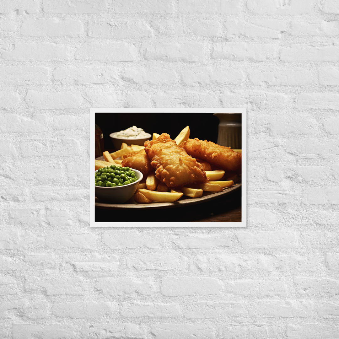 Fish and Chips Framed poster 🤤 from Yumify.AI