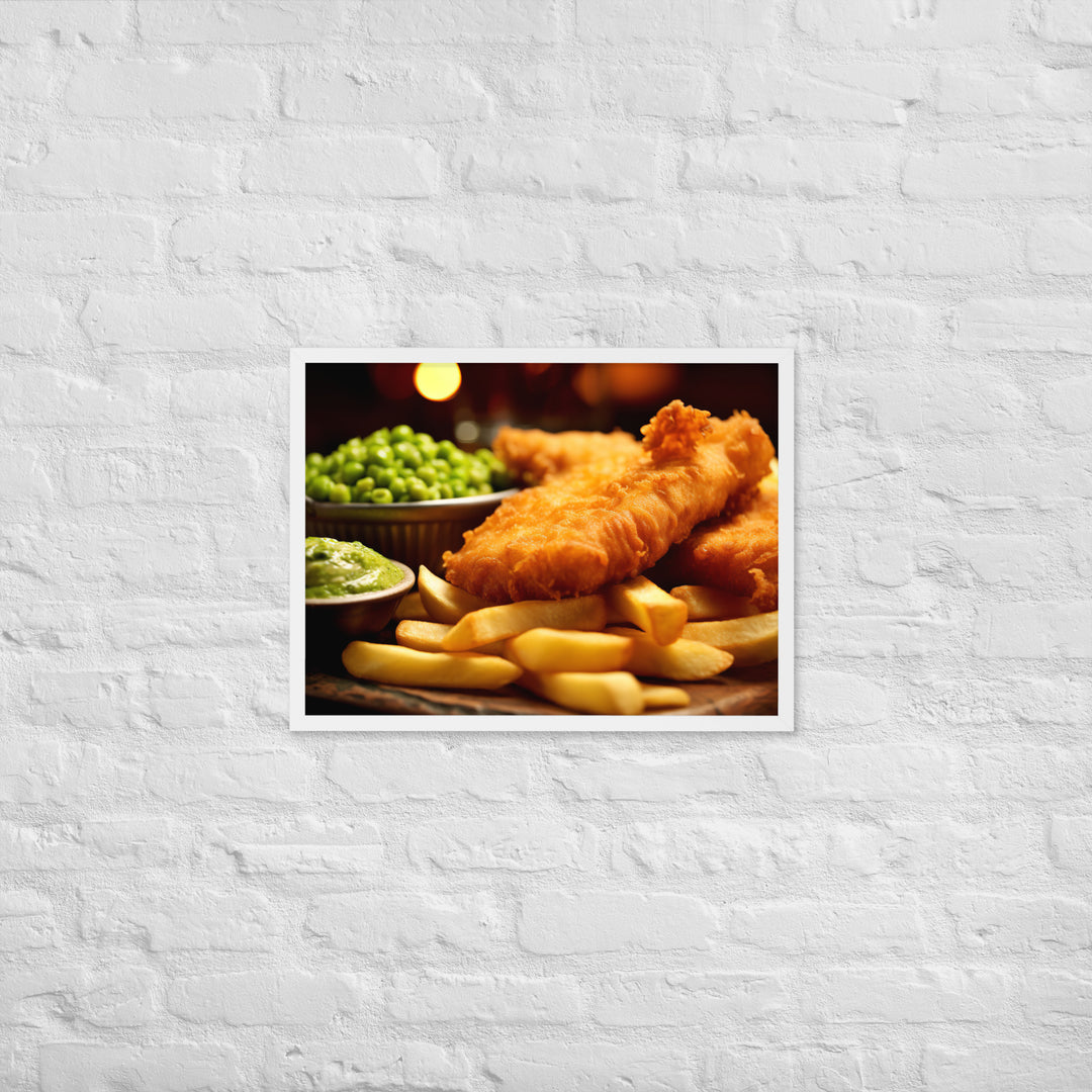 Fish and Chips Framed poster 🤤 from Yumify.AI