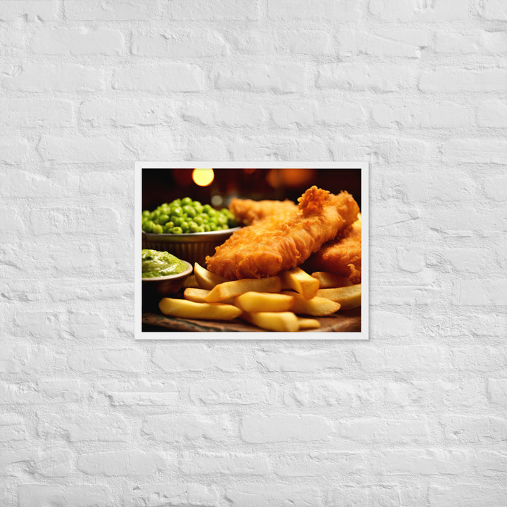 Fish and Chips Framed poster 🤤 from Yumify.AI