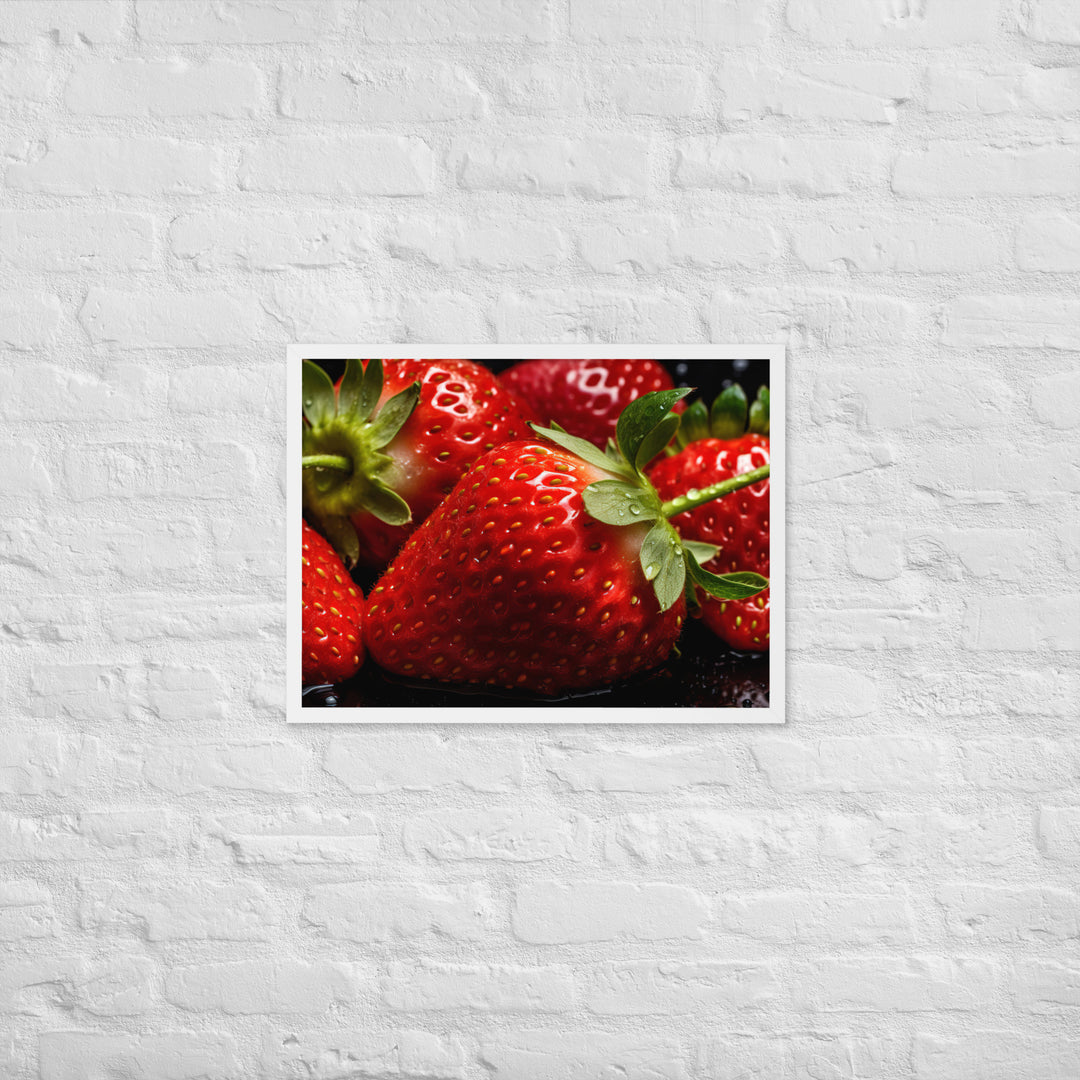 Strawberry Framed poster 🤤 from Yumify.AI