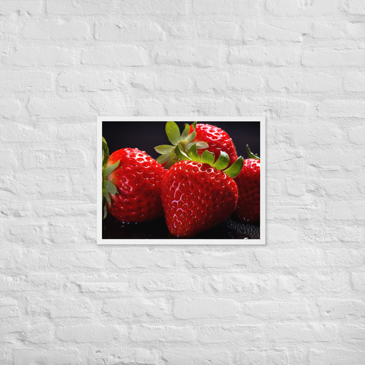 Strawberry Framed poster 🤤 from Yumify.AI