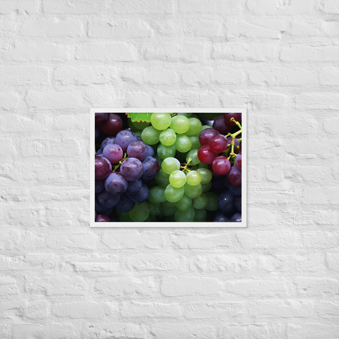 Grapes Framed poster 🤤 from Yumify.AI