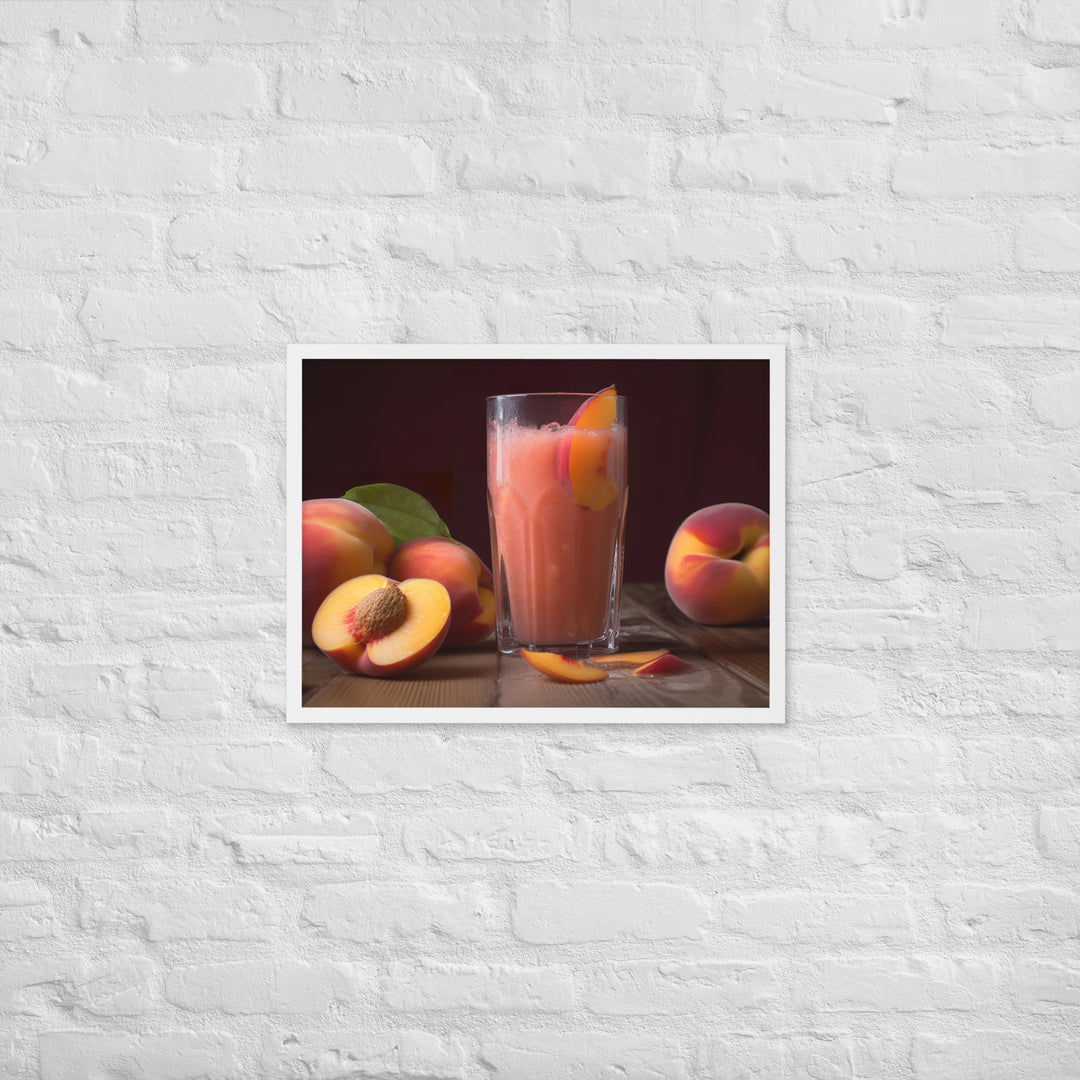 Peach Smoothie Framed poster 🤤 from Yumify.AI