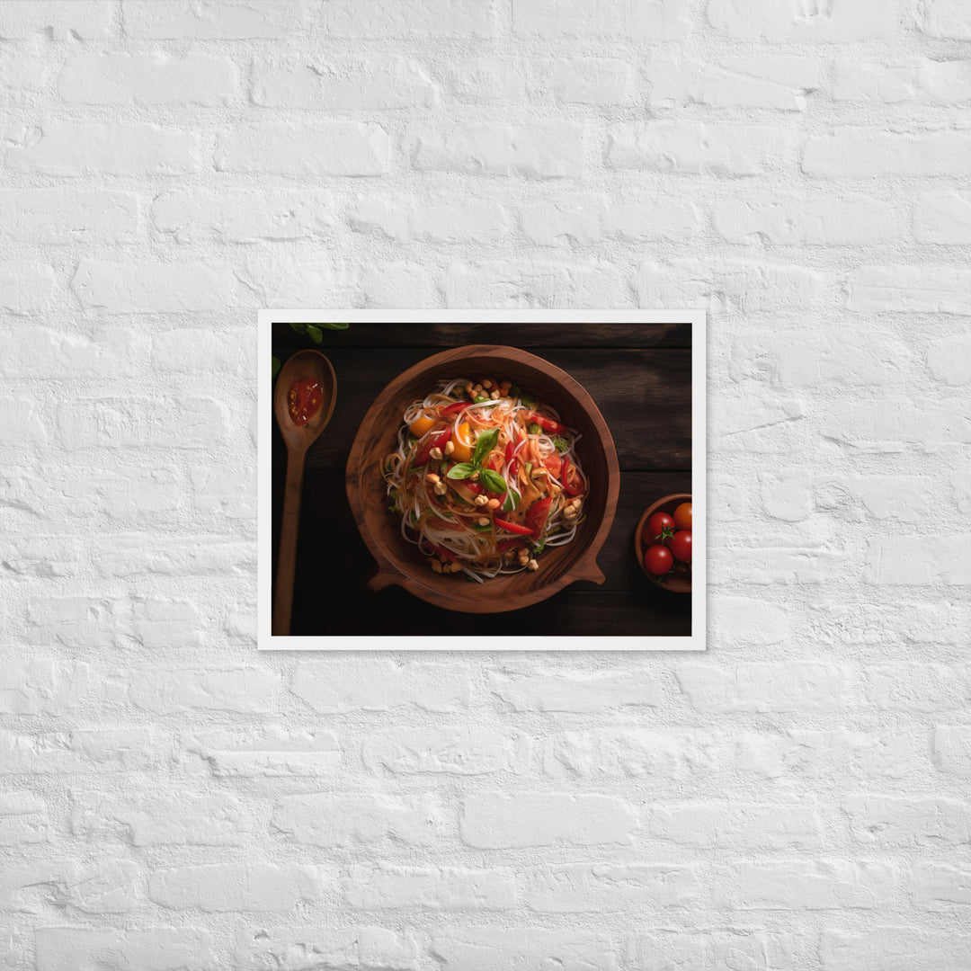 Papaya Salad Framed poster 🤤 from Yumify.AI