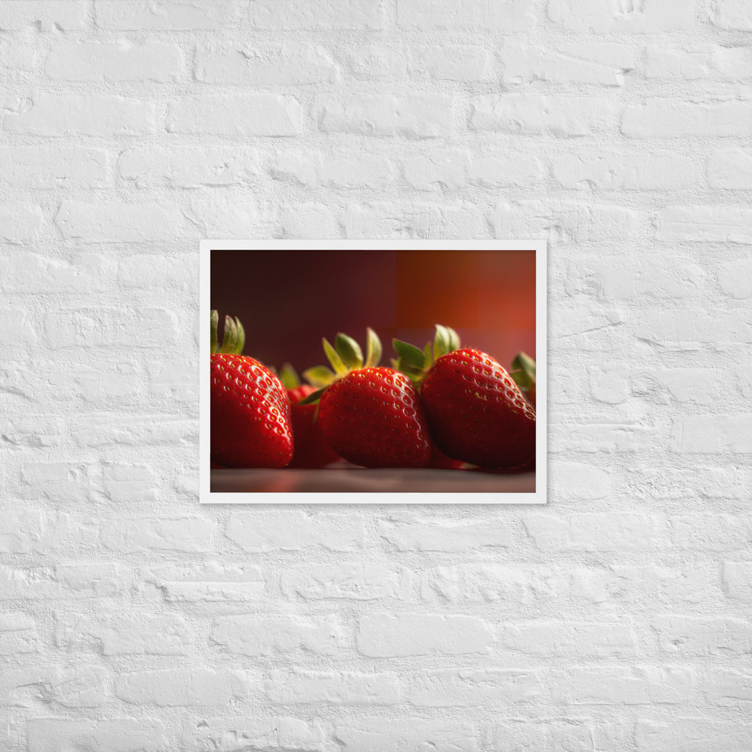 Succulent Strawberry Stack Framed poster 🤤 from Yumify.AI